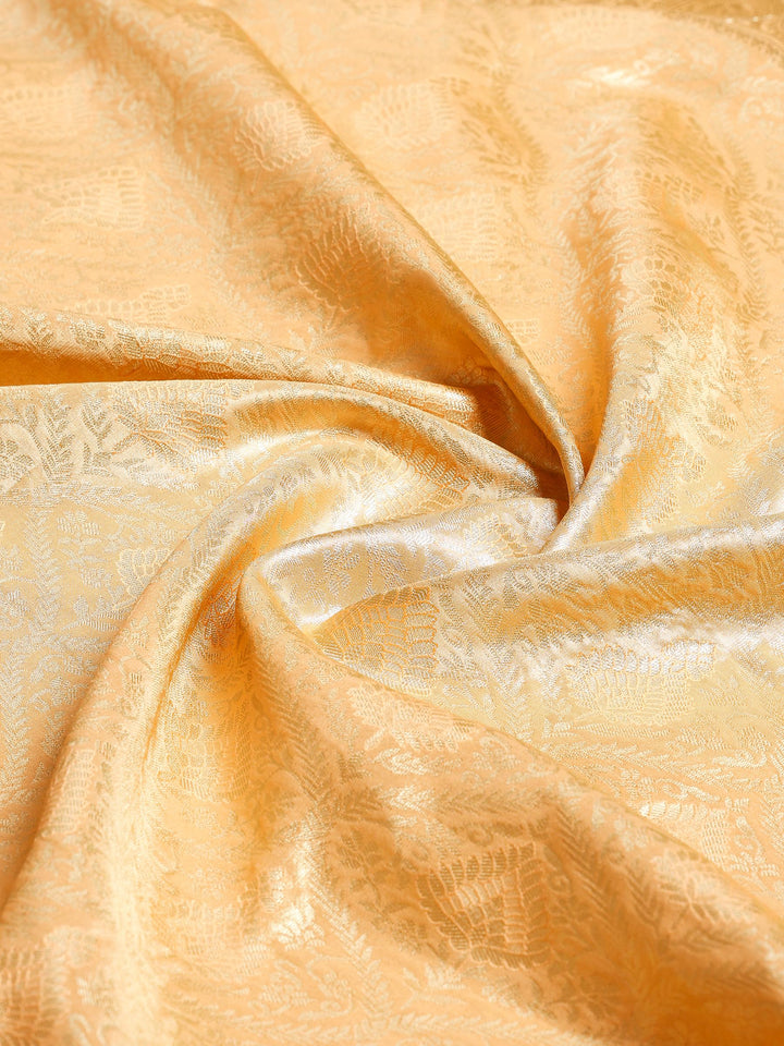 Peach Kalamkari Woven Design Art Silk Saree