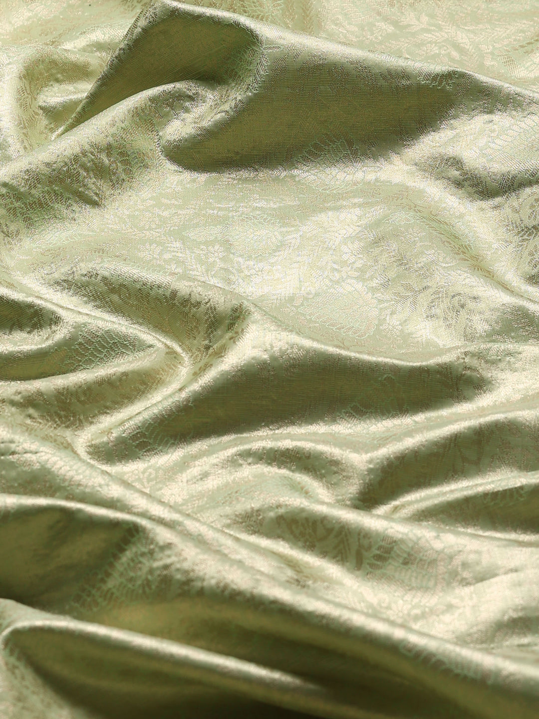 Pista Green Kalamkari Woven Design Art Silk Saree