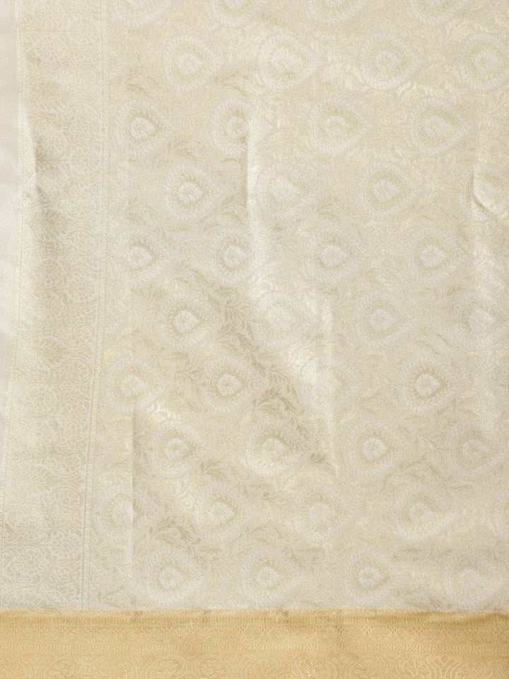 Grey Woven Design Art Silk Saree