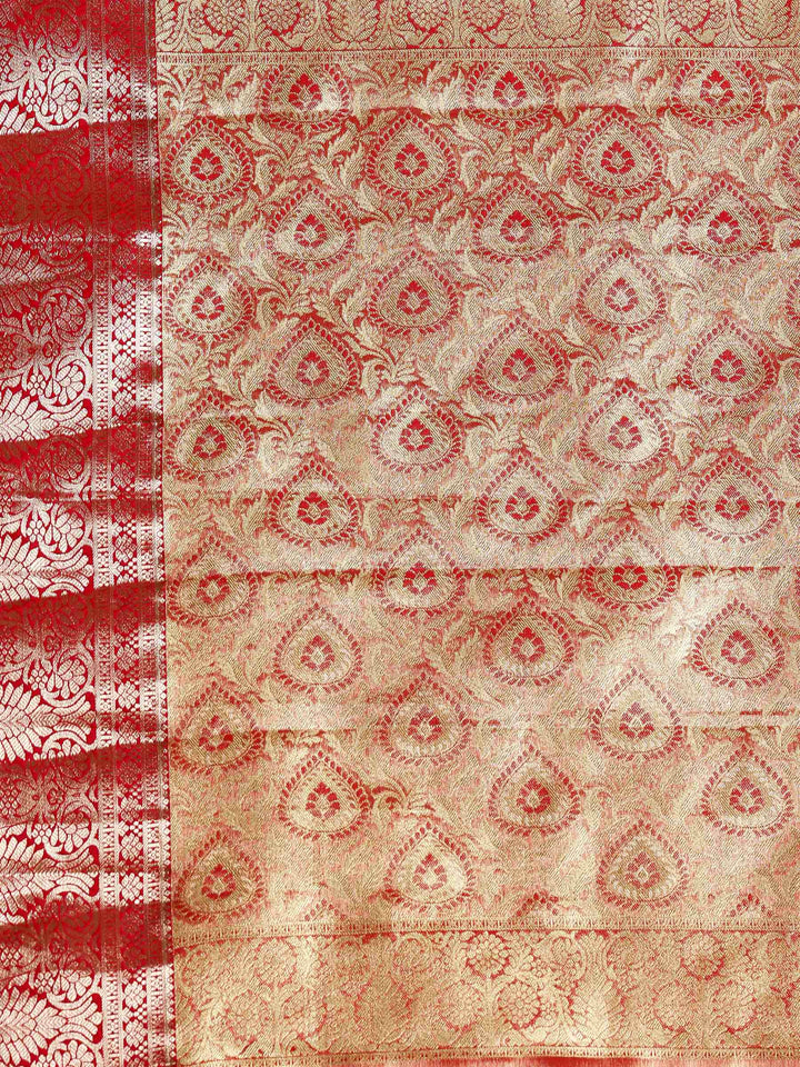 Rani Kalamkari Woven Design Art Silk Saree