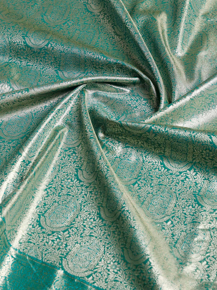 Green Kalamkari Woven Design Art Silk Saree
