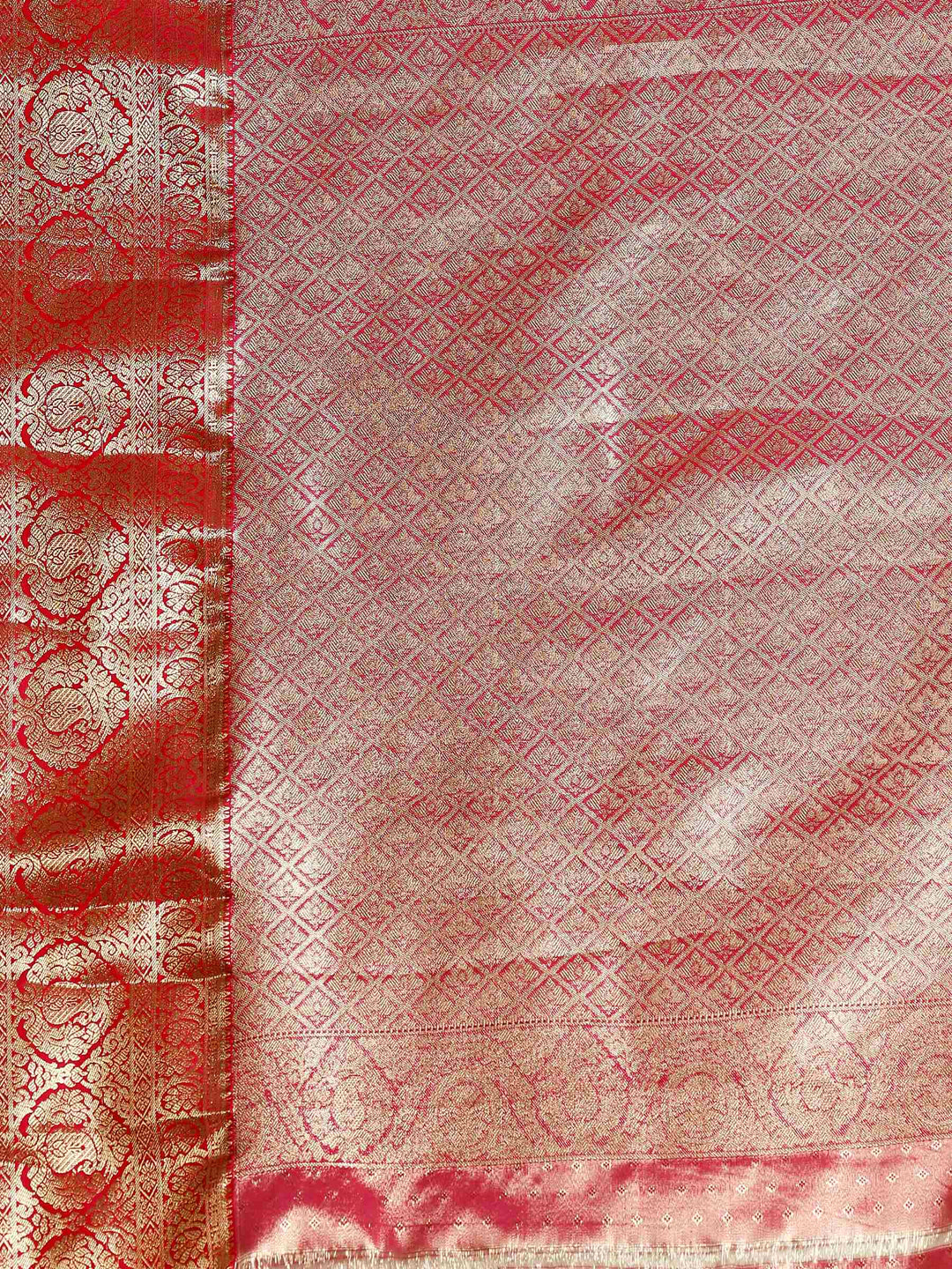 Rani Kalamkari Woven Design Art Silk Saree