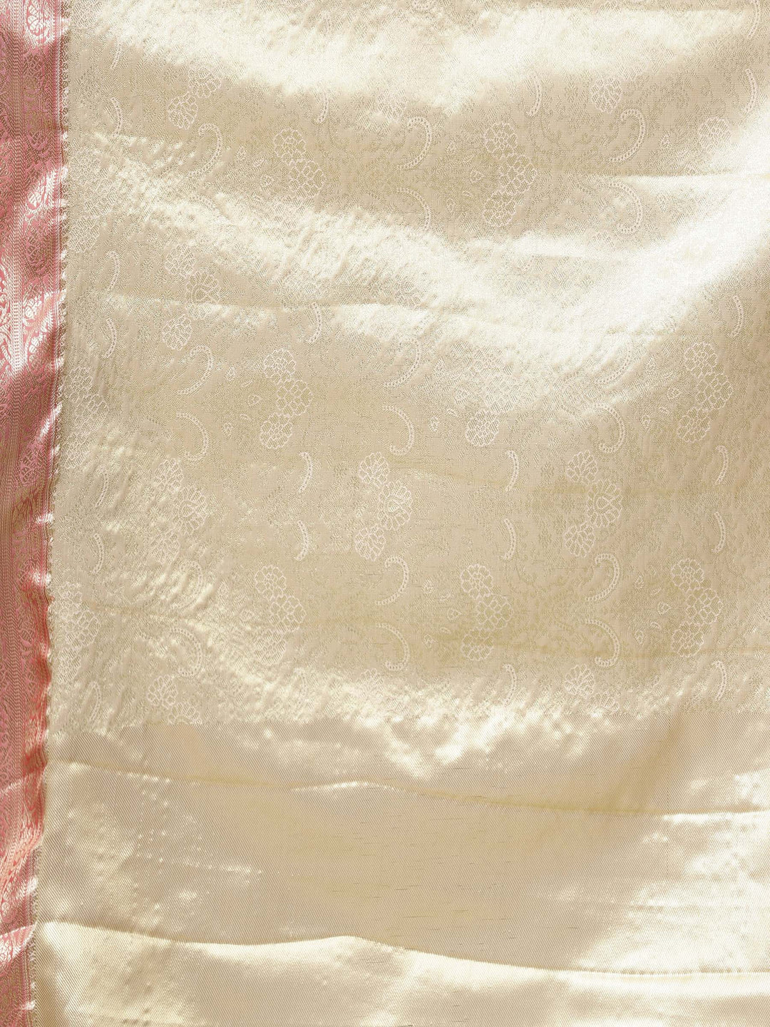 Beige Woven Design Art Silk Saree