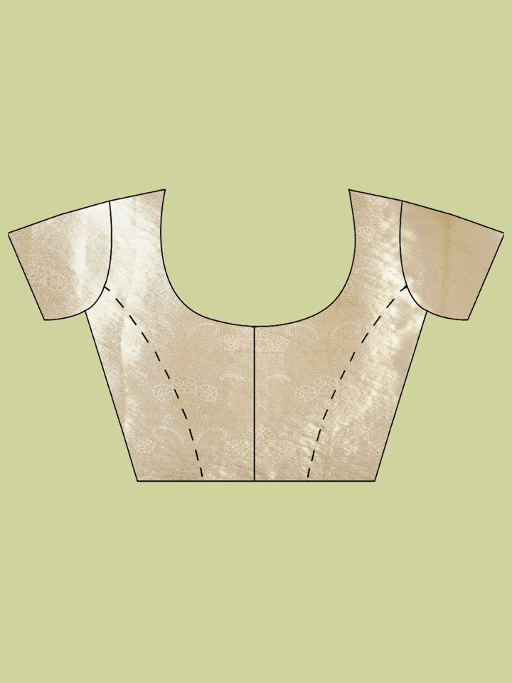 Beige Woven Design Art Silk Saree