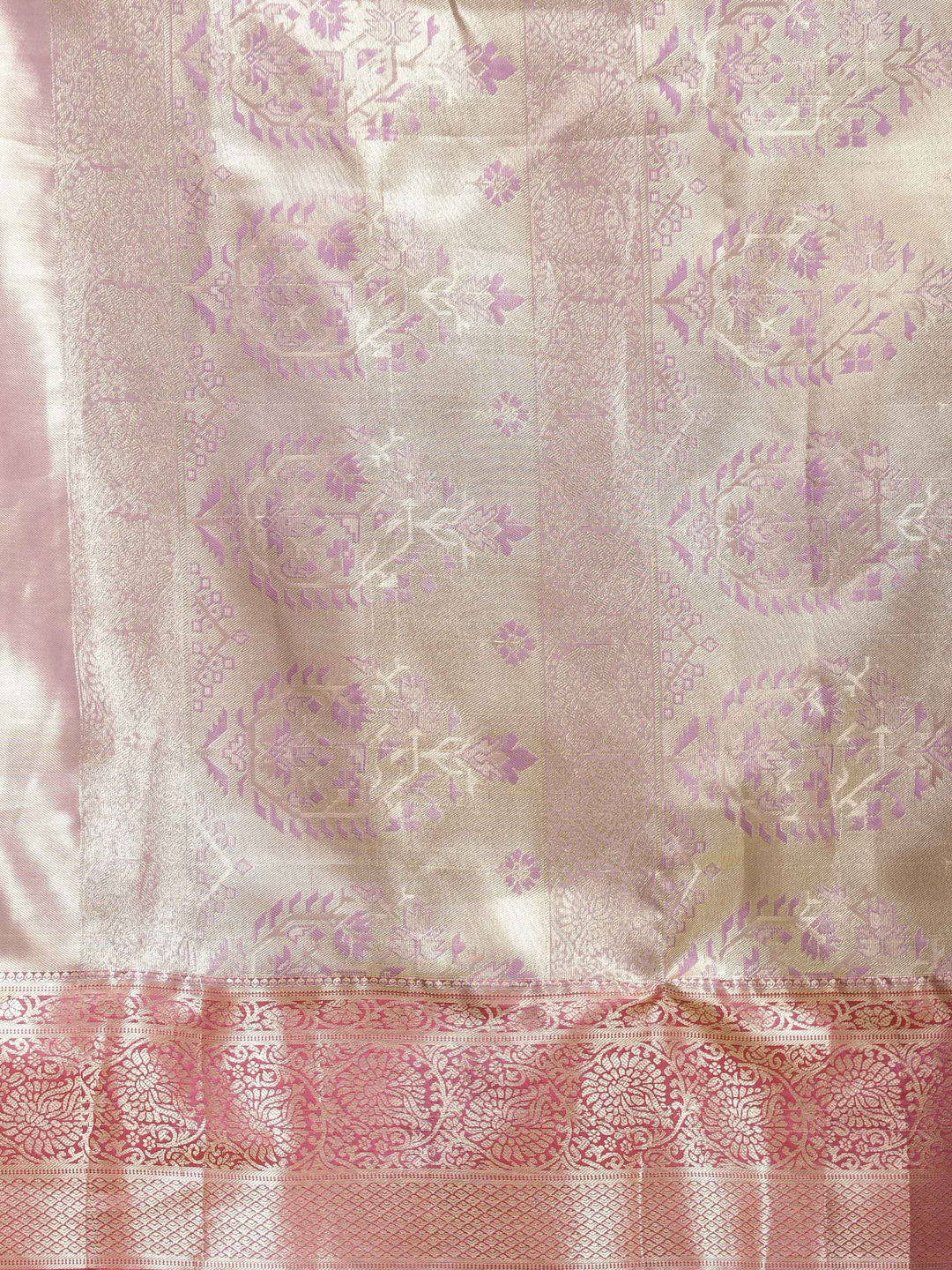 Lavender Woven Design Art Silk Saree