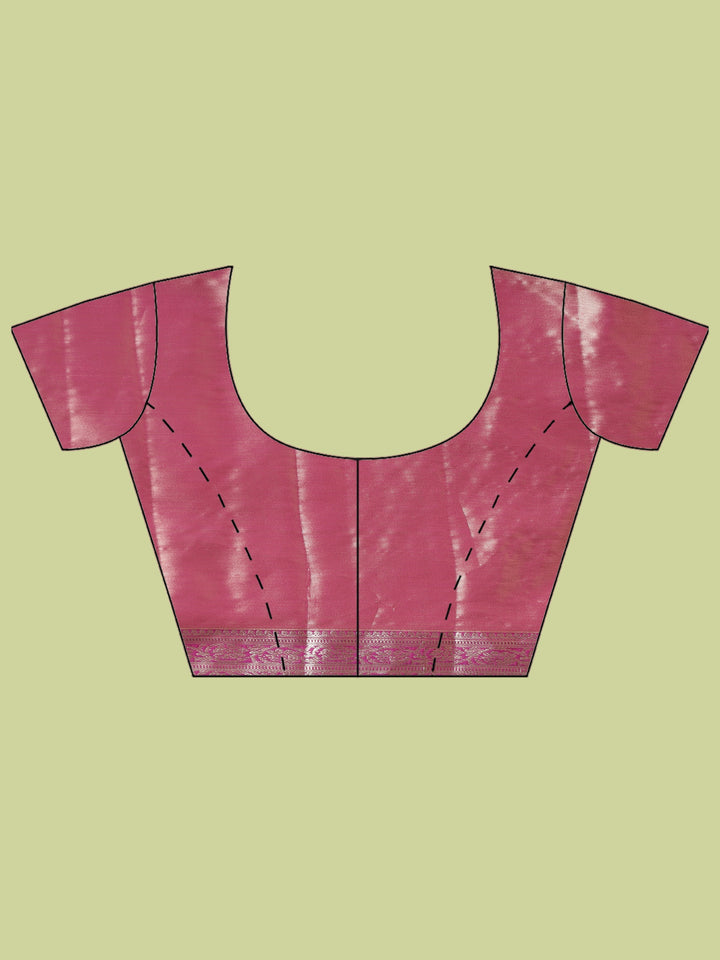 Pink Lavender Woven Design Art Silk Saree