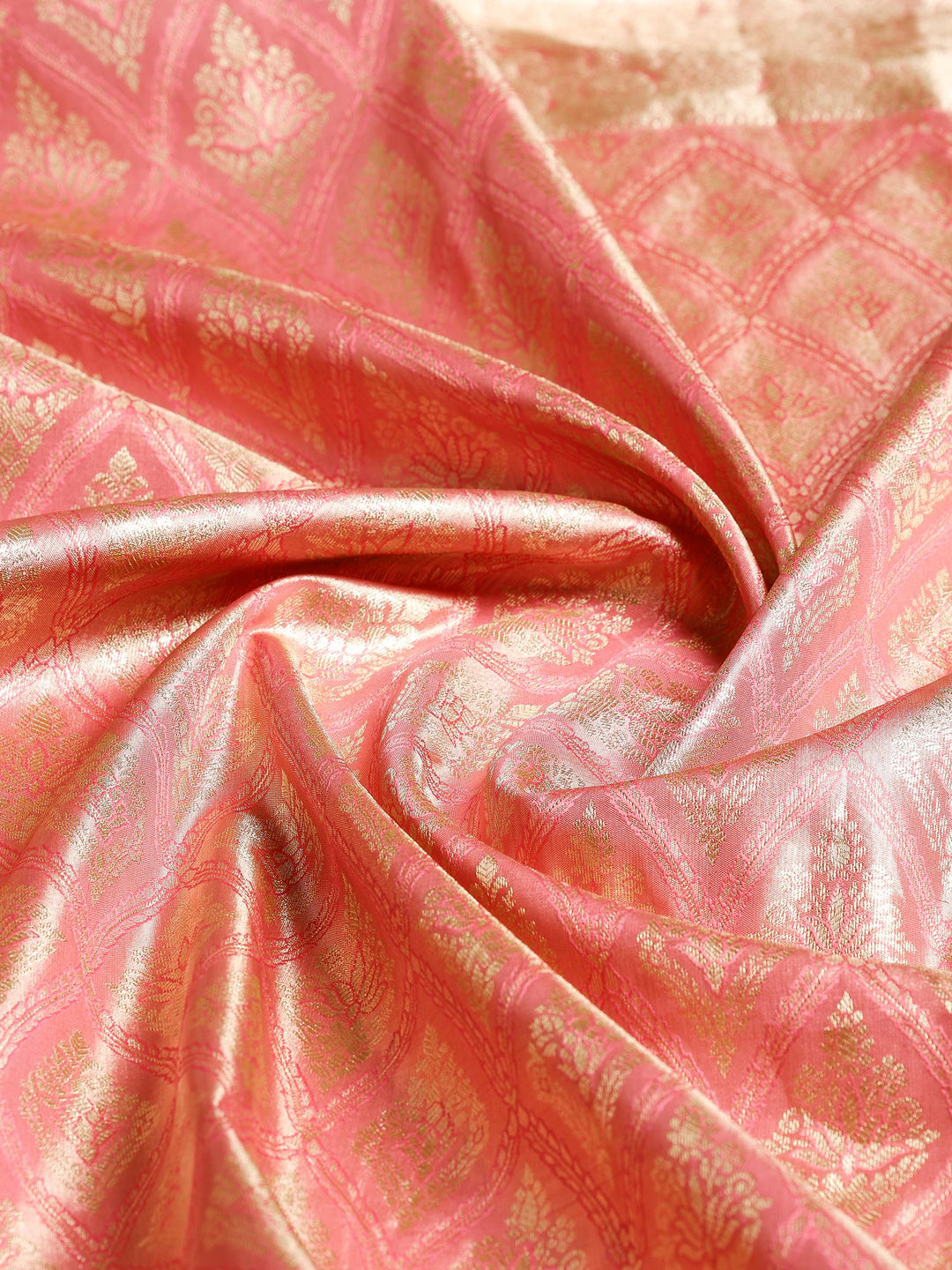 Pink Kalamkari Woven Design Art Silk Saree