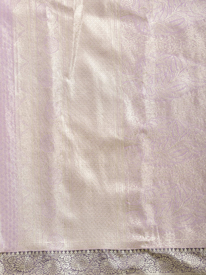 Lavender Woven Design Art Silk Saree
