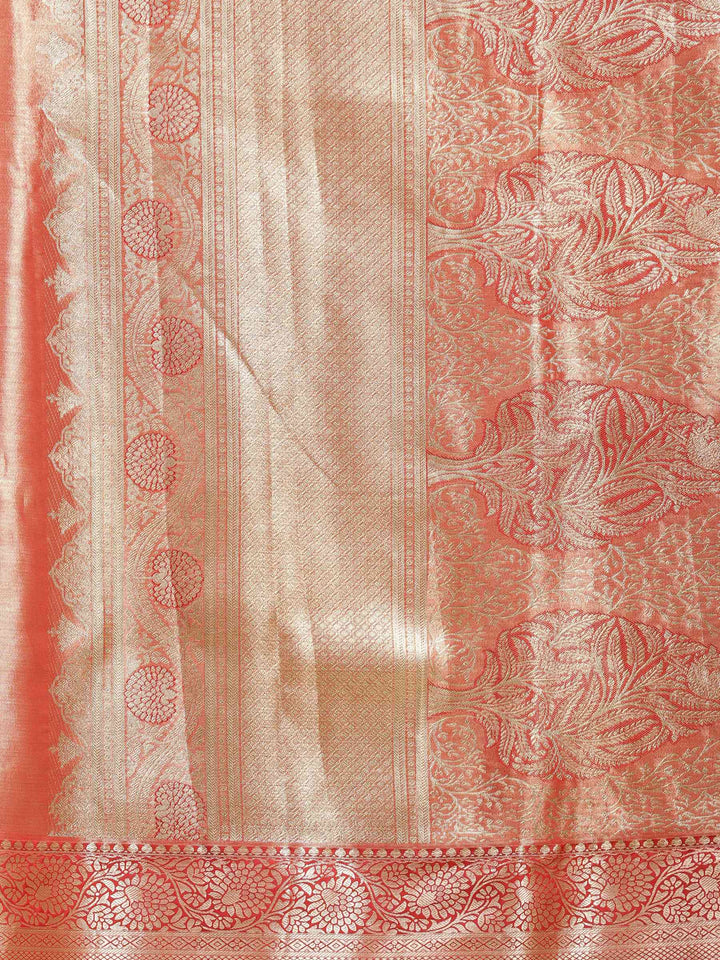 Red Woven Design Art Silk Saree