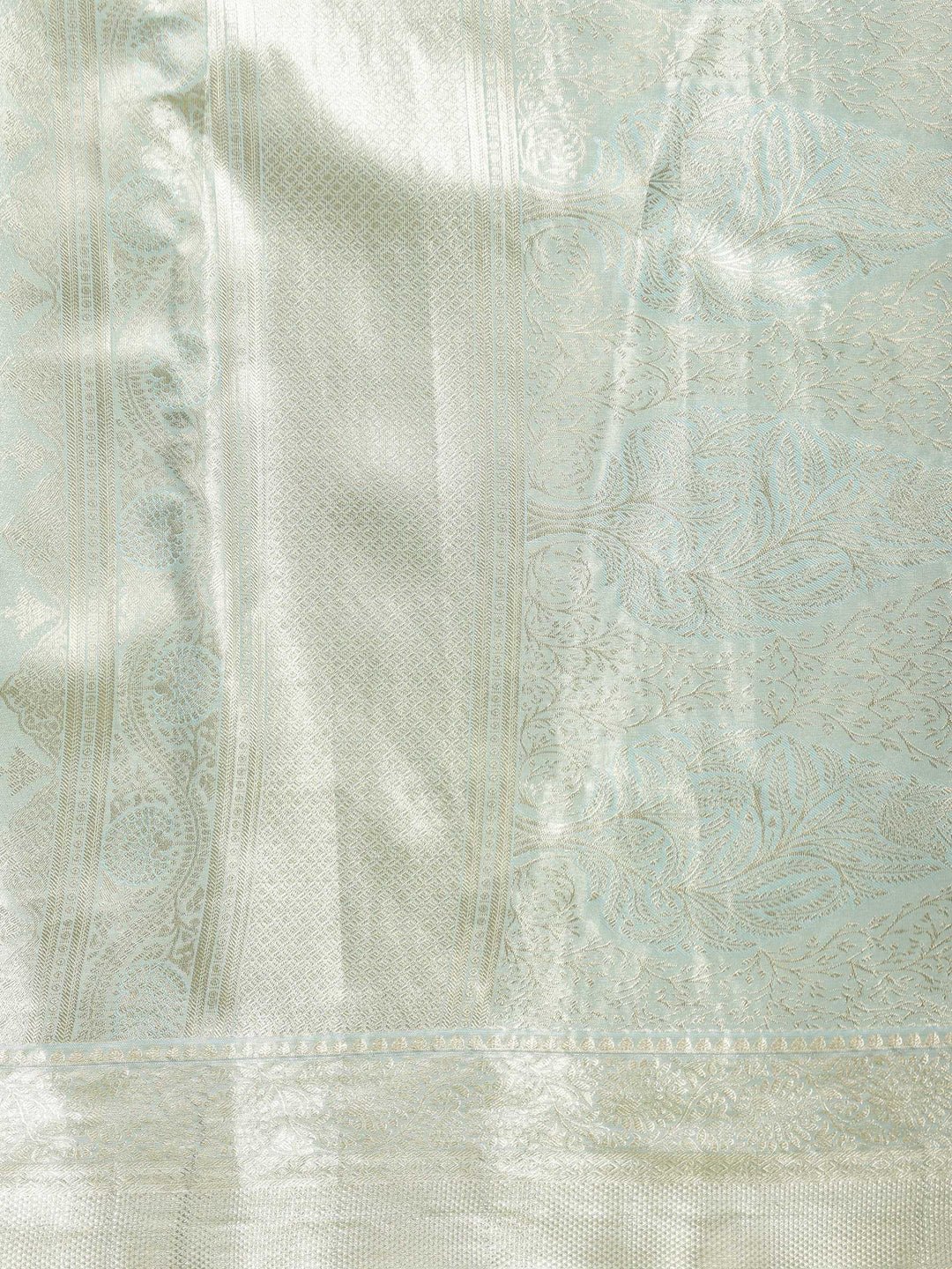 Sky Blue Woven Design Art Silk Saree