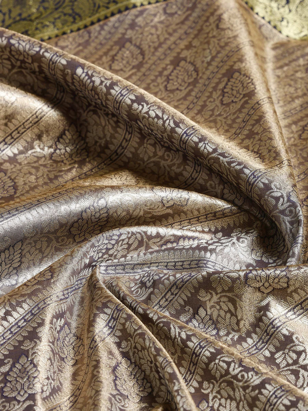 Grey Kalamkari Woven Design Art Silk Saree