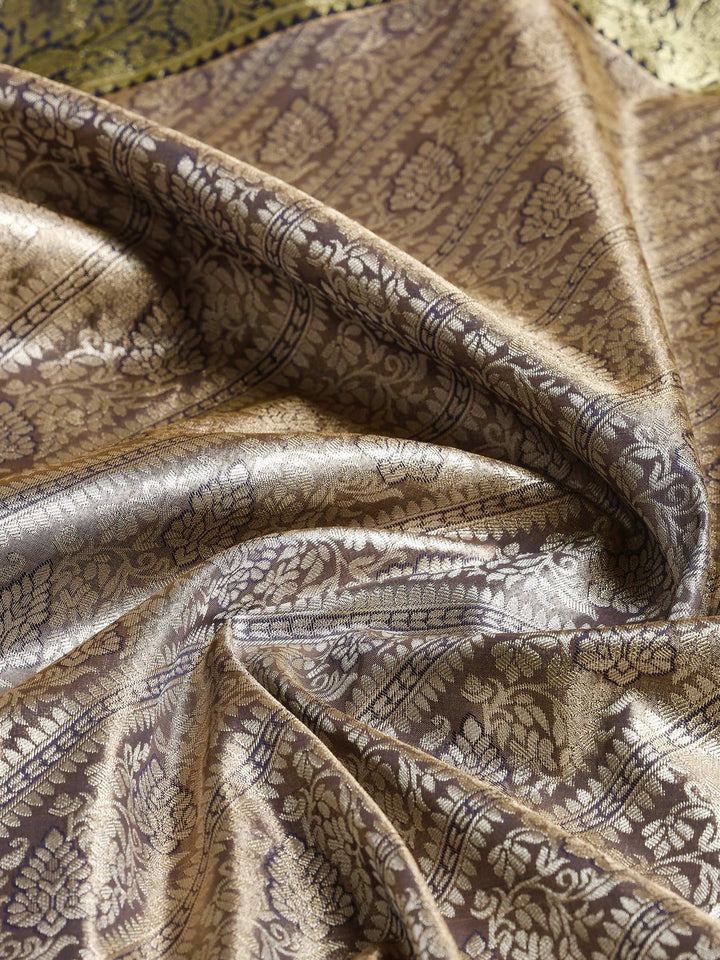 Grey Kalamkari Woven Design Art Silk Saree
