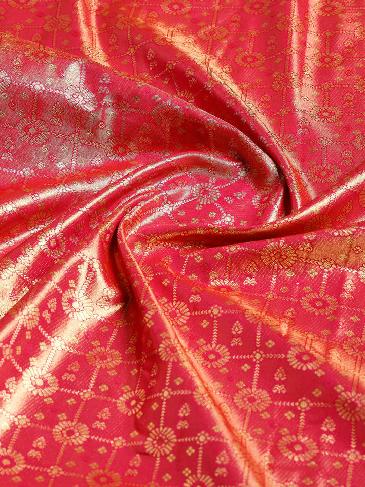 Rani Kalamkari Woven Design Art Silk Saree