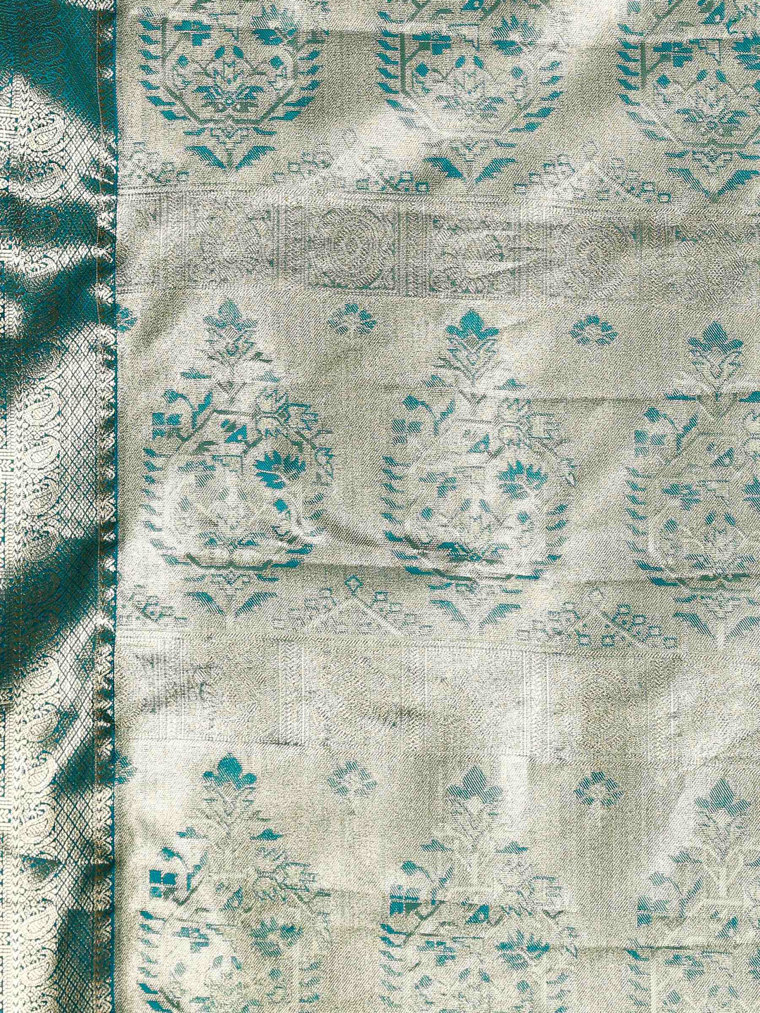 Green Kalamkari Woven Design Art Silk Saree