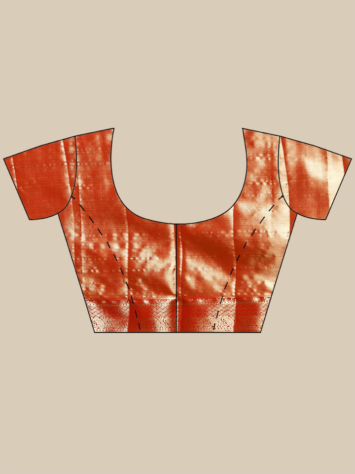 Red Kalamkari Woven Design Art Silk Saree