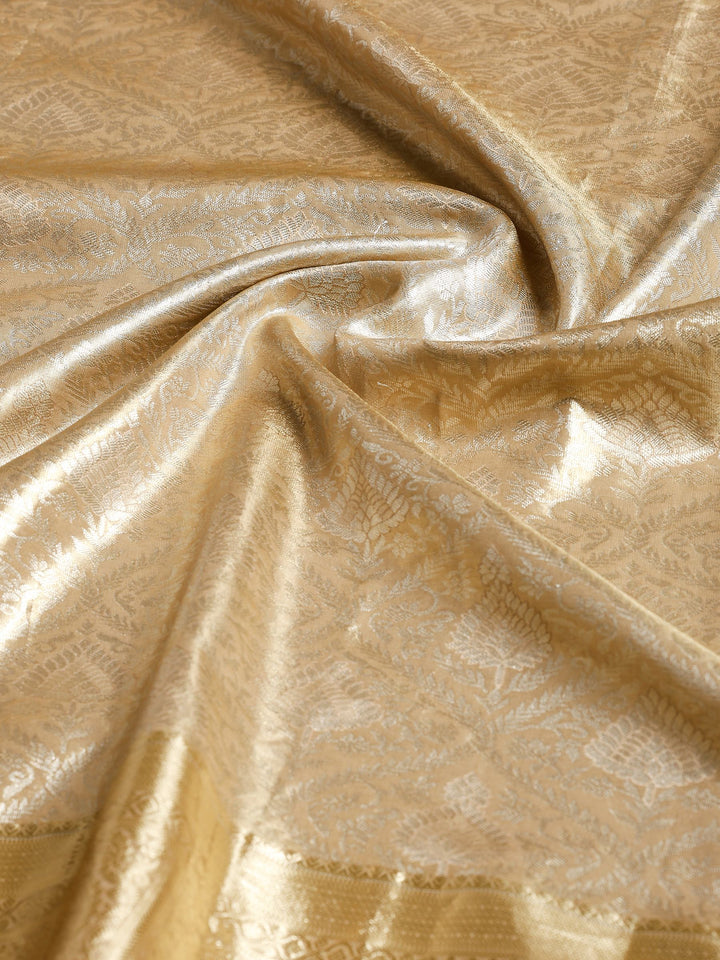 Beige Kalamkari Woven Design Art Silk Saree