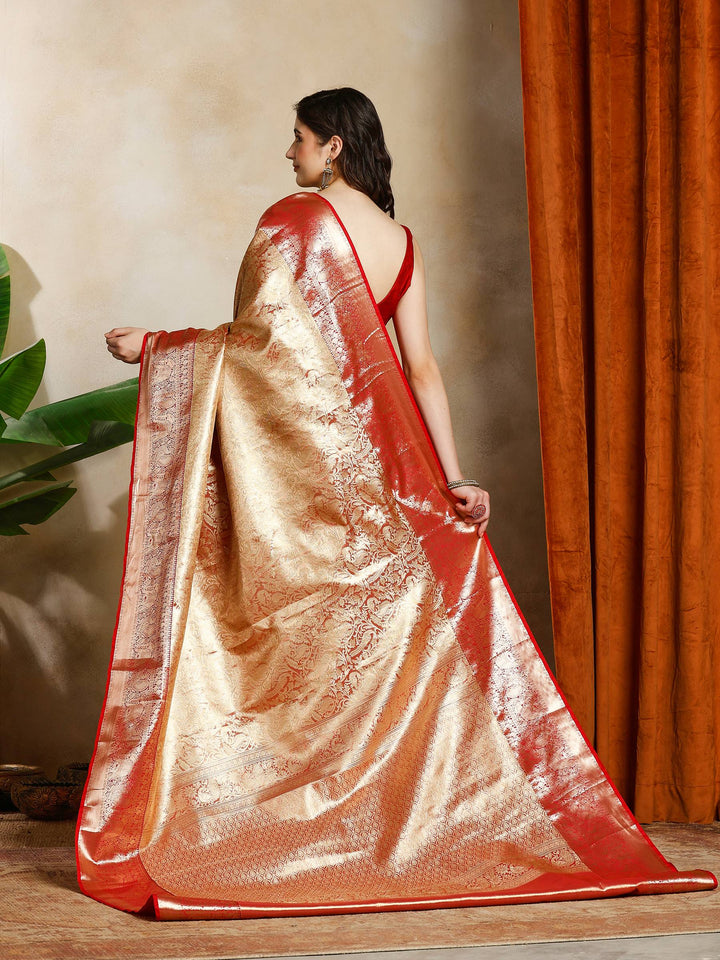 Dusty Pink Kalamkari Woven Design Art Silk Saree