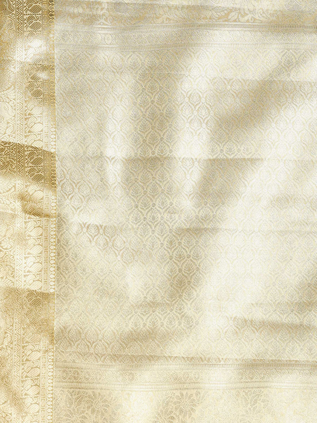 Gold Kalamkari Woven Design Art Silk Saree