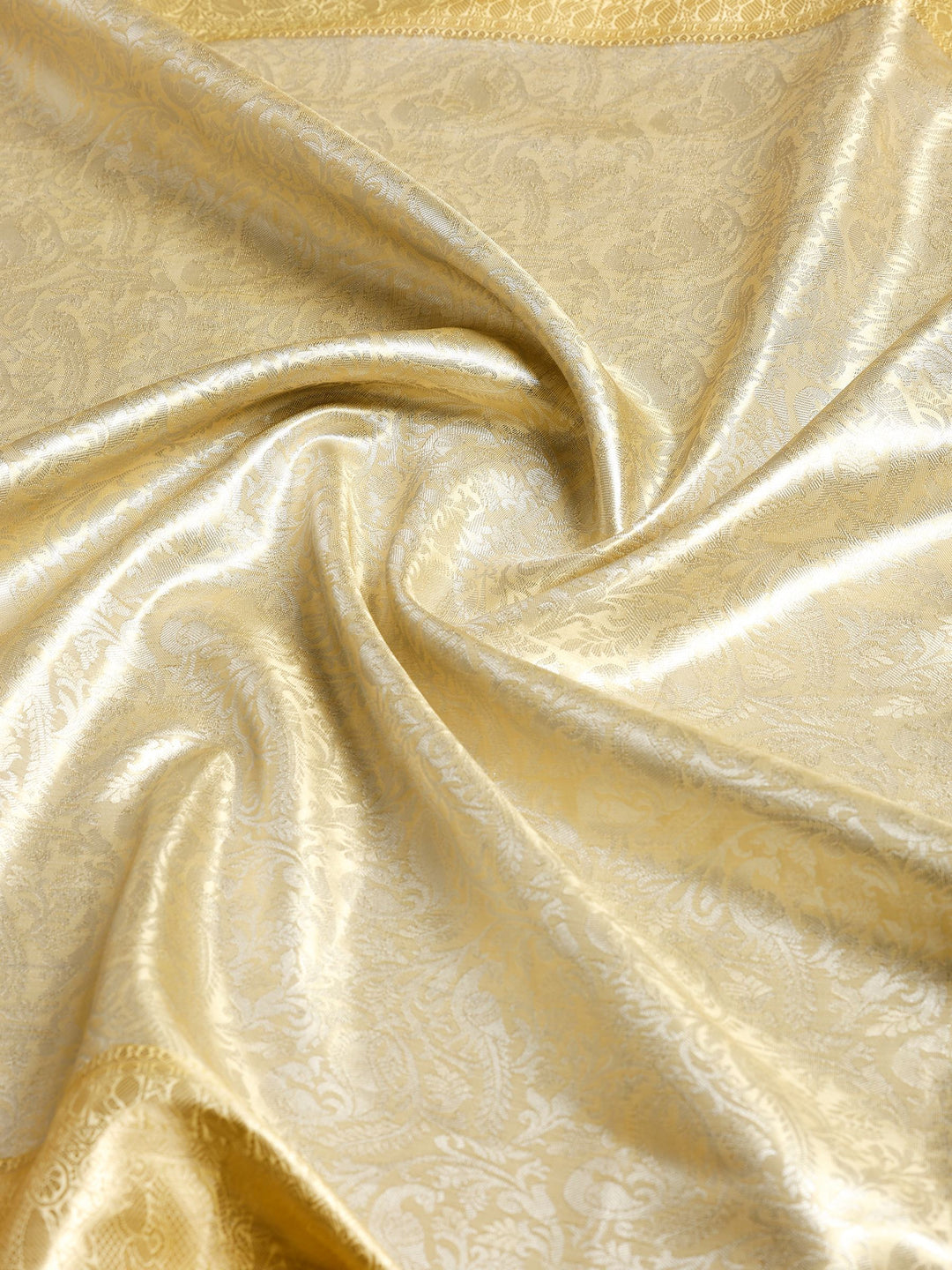 Gold Kalamkari Woven Design Art Silk Saree