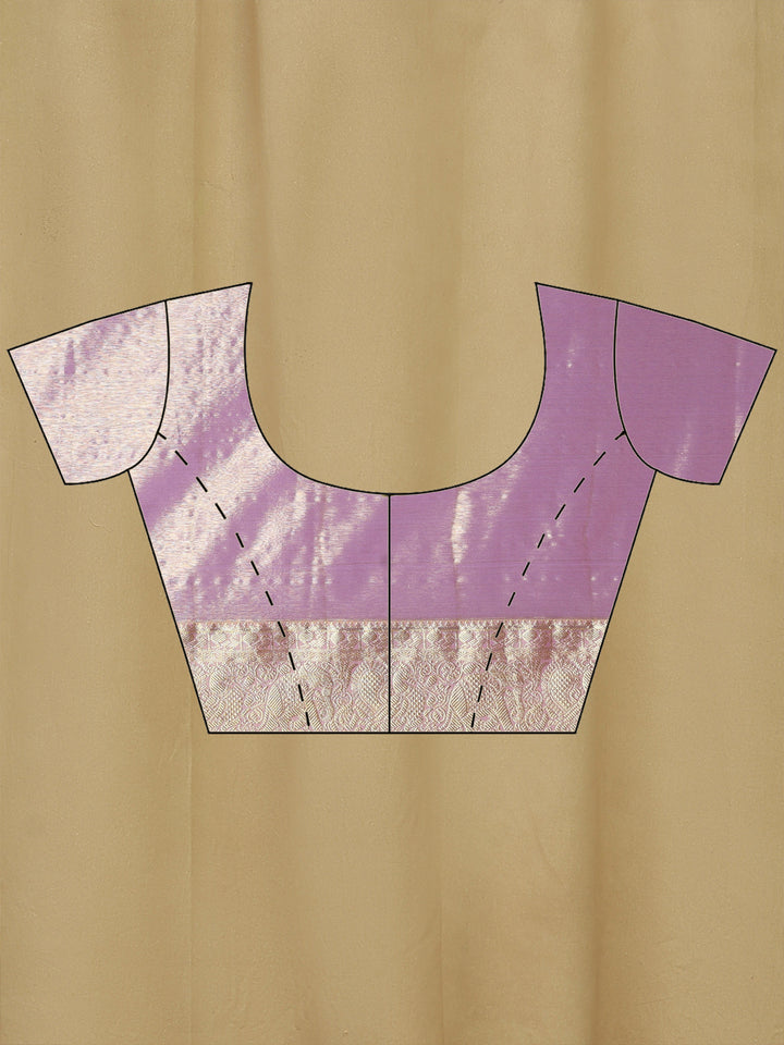 Lavender Kalamkari Woven Design Art Silk Saree