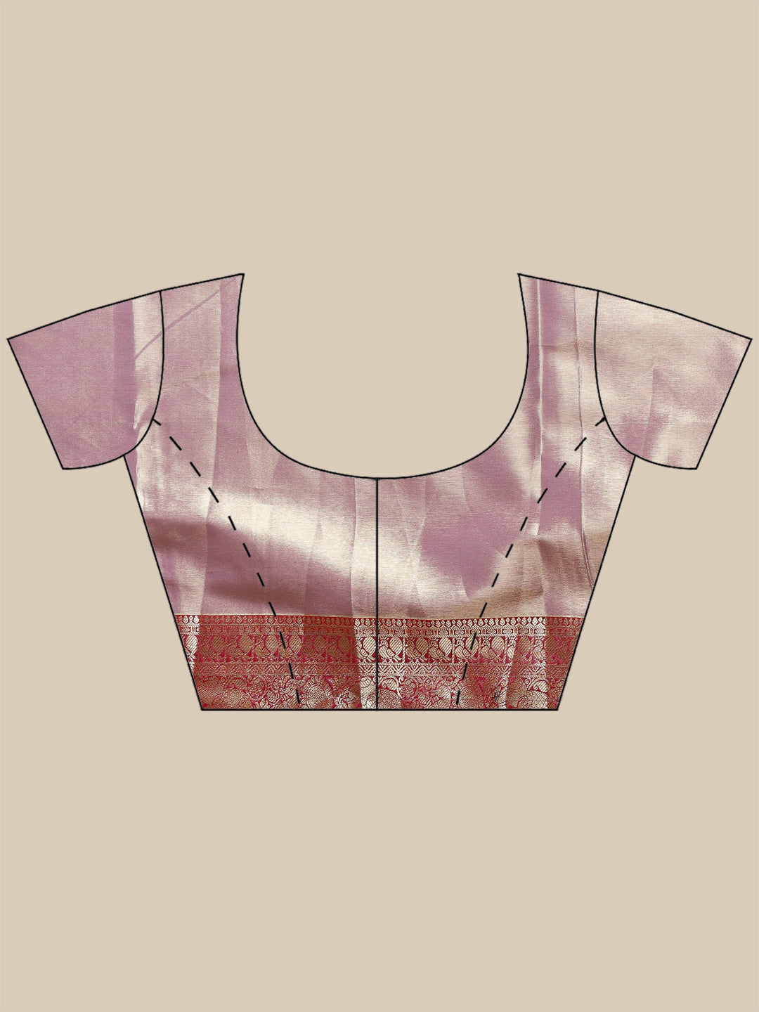 Pink Lavender Kalamkari Woven Design Art Silk Saree