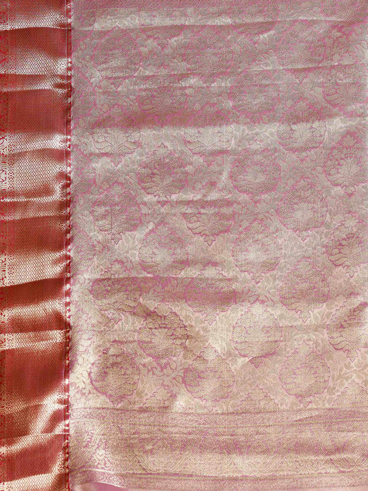 Lavender Kalamkari Woven Design Art Silk Saree