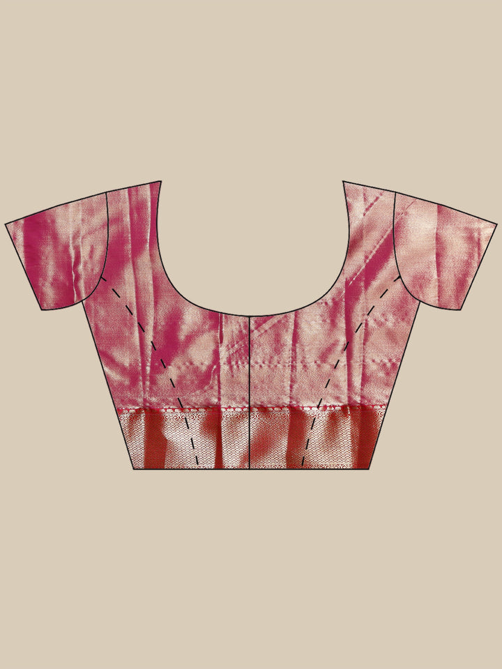 Magenta Kalamkari Woven Design Art Silk Saree