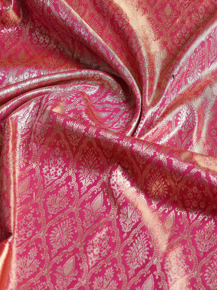 Magenta Kalamkari Woven Design Art Silk Saree