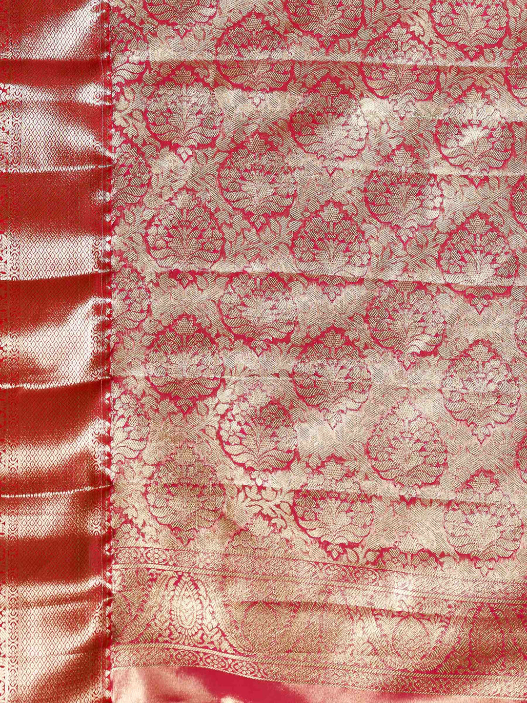 Pink Kalamkari Woven Design Art Silk Saree