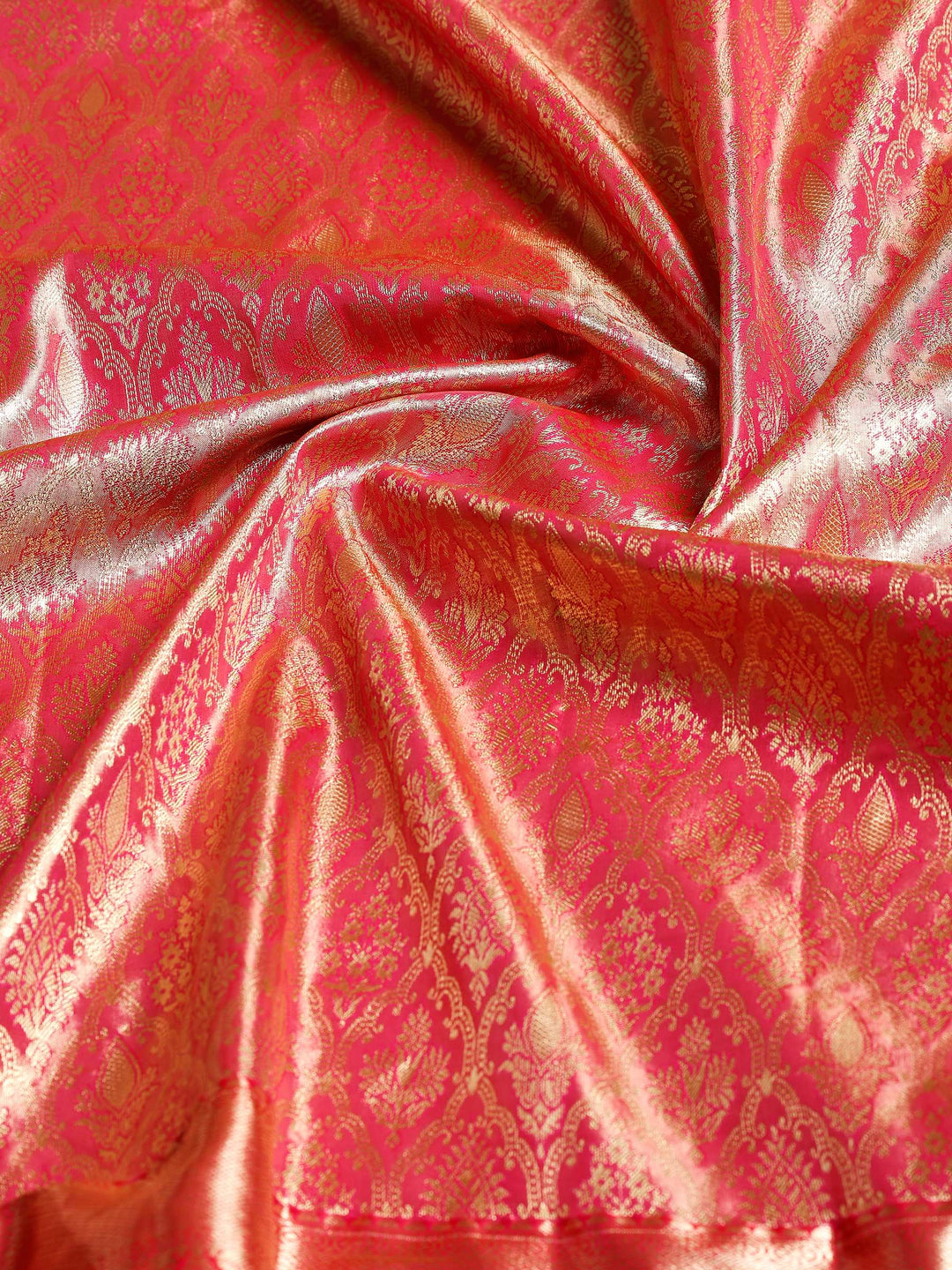 Pink Kalamkari Woven Design Art Silk Saree