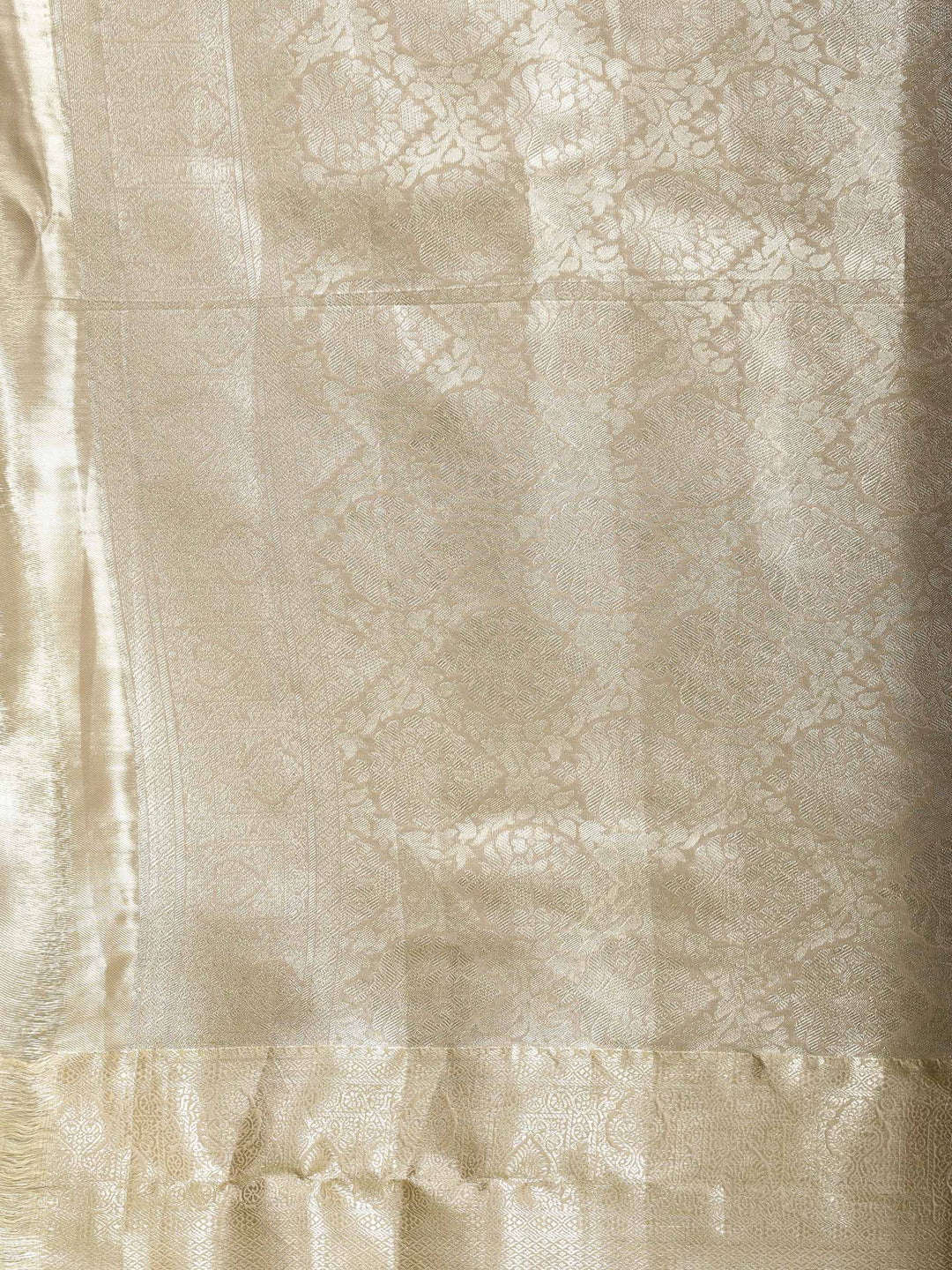 Beige Woven Design Art Silk Saree