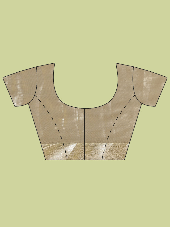 Beige Woven Design Art Silk Saree