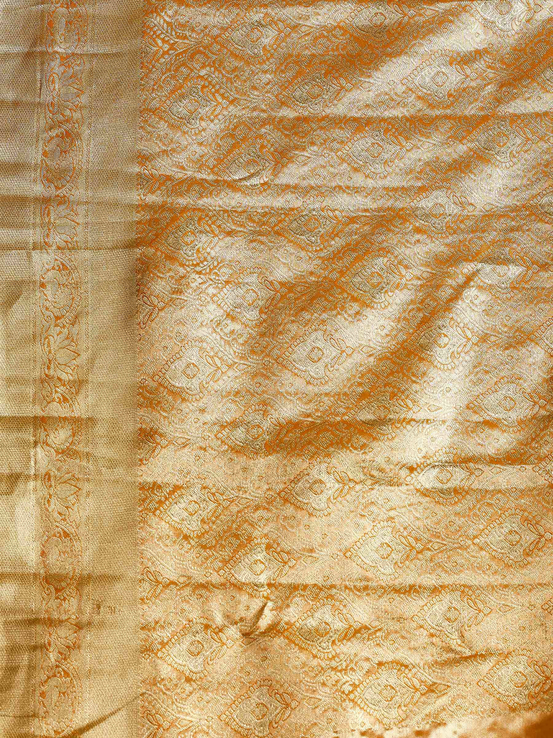 Mustard Kalamkari Woven Design Art Silk Saree