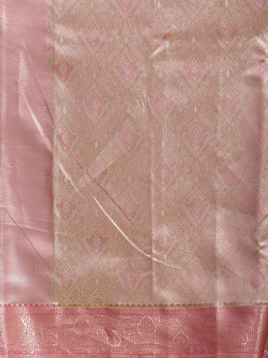 Pink Lavender Woven Design Art Silk Saree