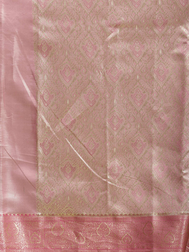 Pink Lavender Woven Design Art Silk Saree