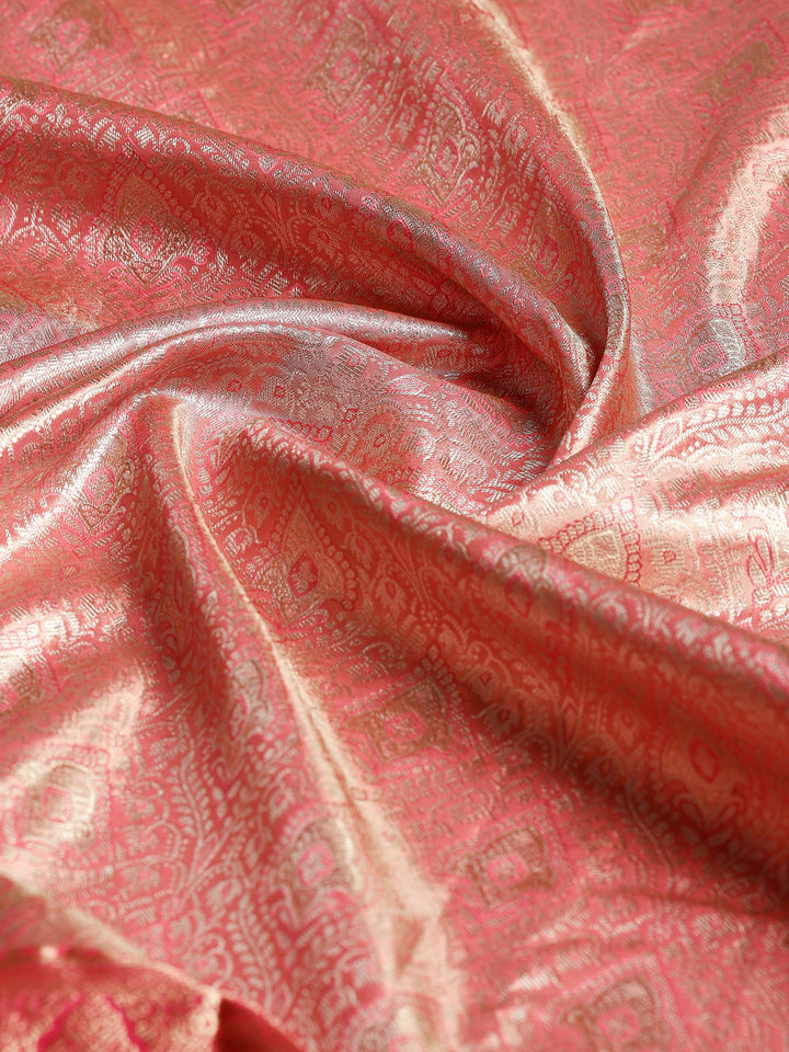 Pink Kalamkari Woven Design Art Silk Saree