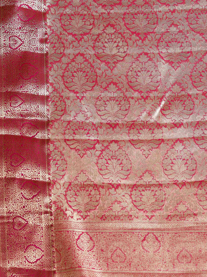 Rani Kalamkari Woven Design Art Silk Saree
