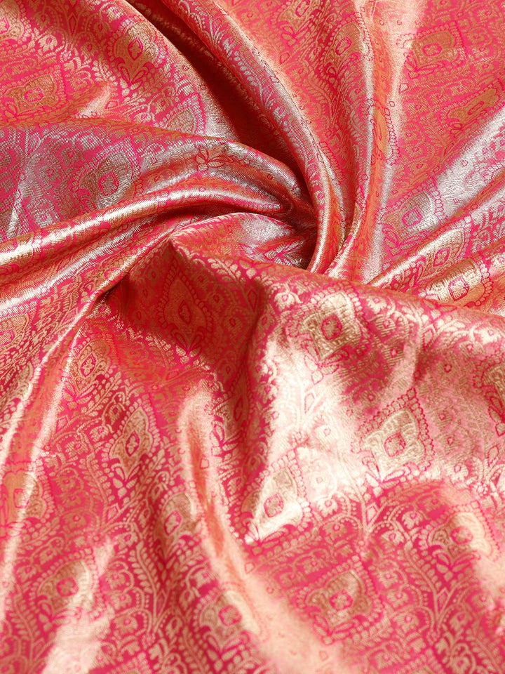 Rani Kalamkari Woven Design Art Silk Saree