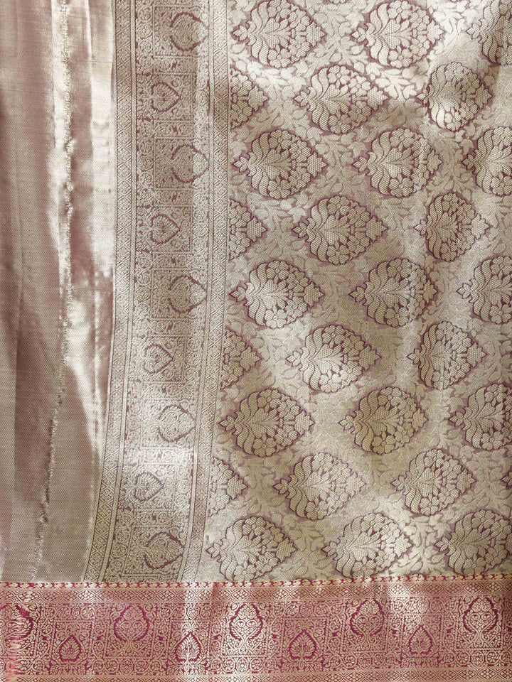 Wine Woven Design Art Silk Saree