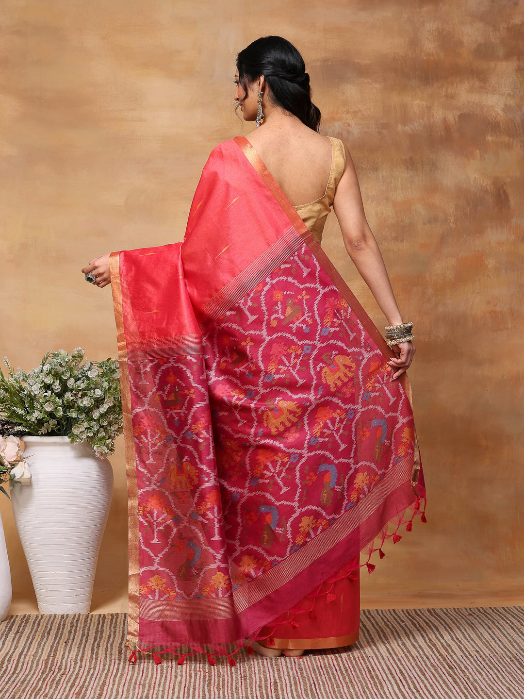 Woven Design Tussar Silk Saree