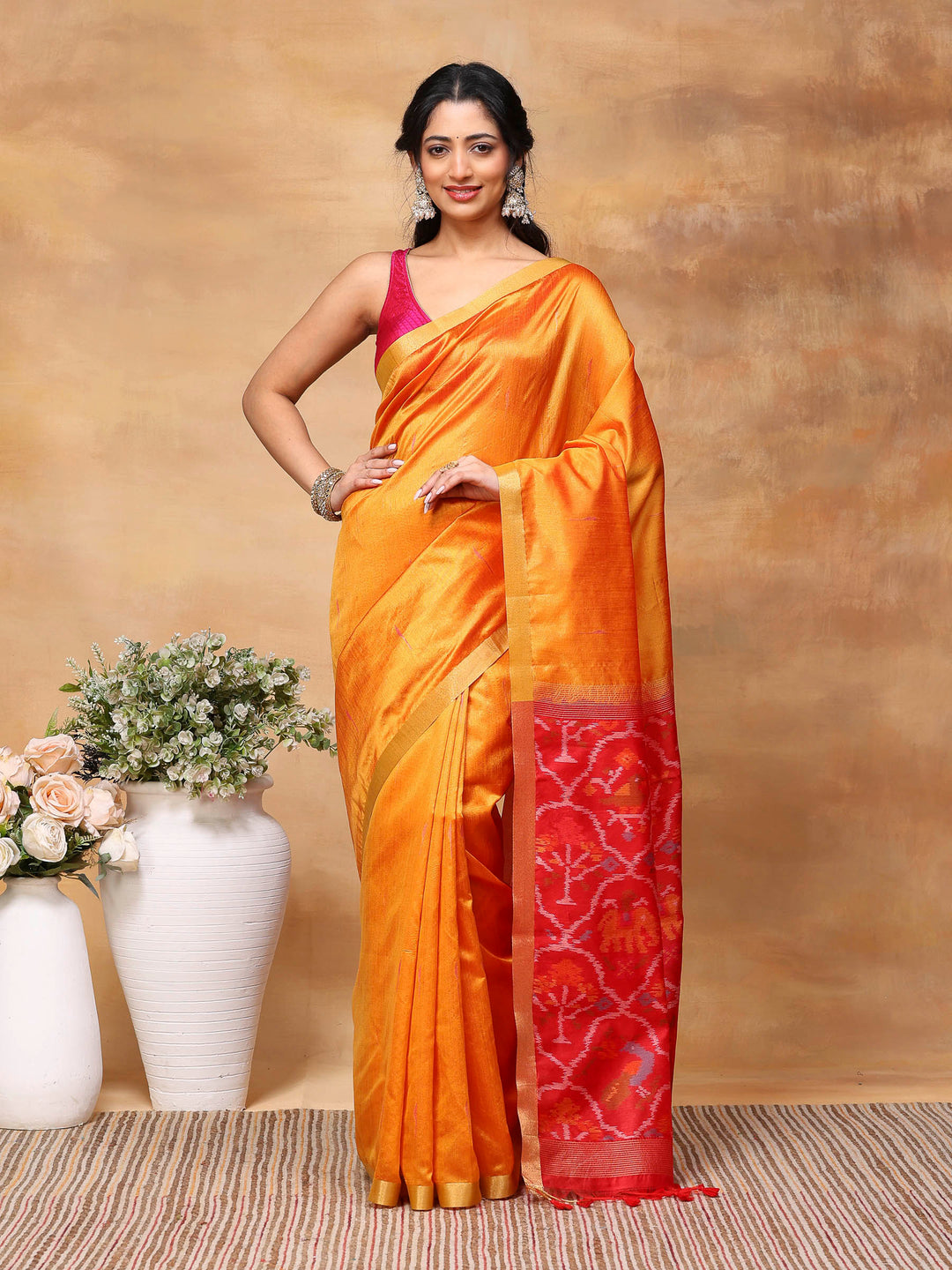 Woven Design Tussar Silk Saree