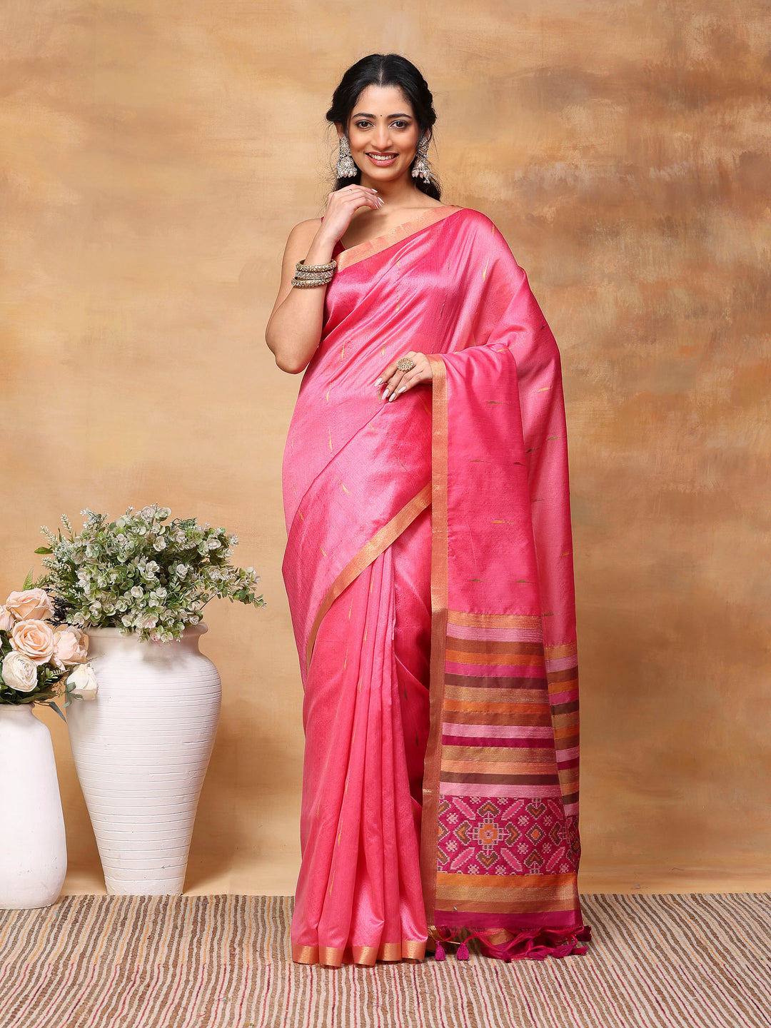 Woven Design Tussar Silk Saree