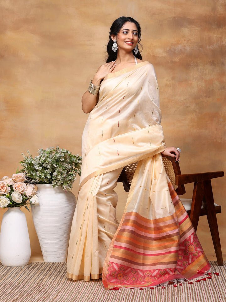 Woven Design Tussar Silk Saree