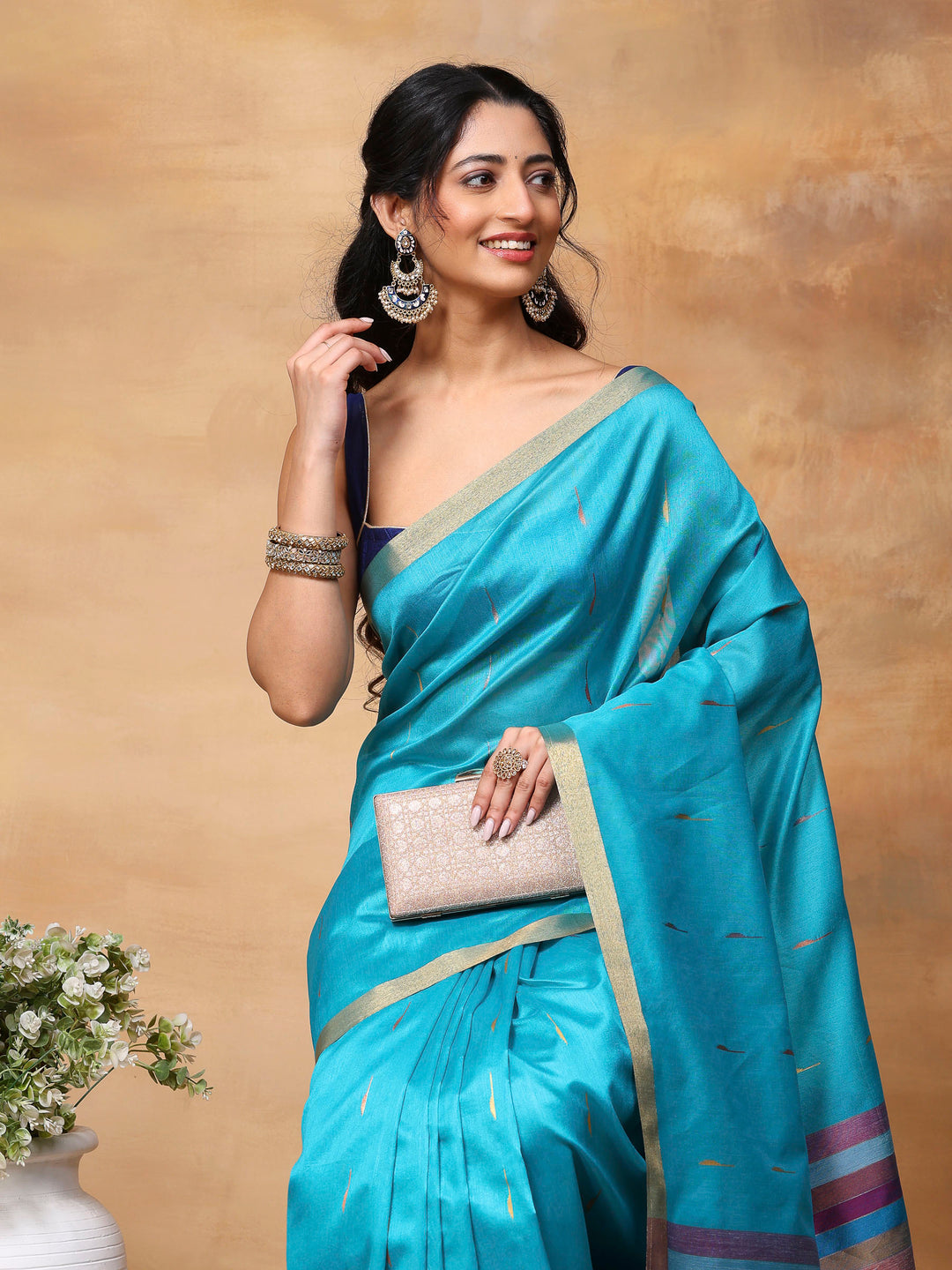 Woven Design Tussar Silk Saree