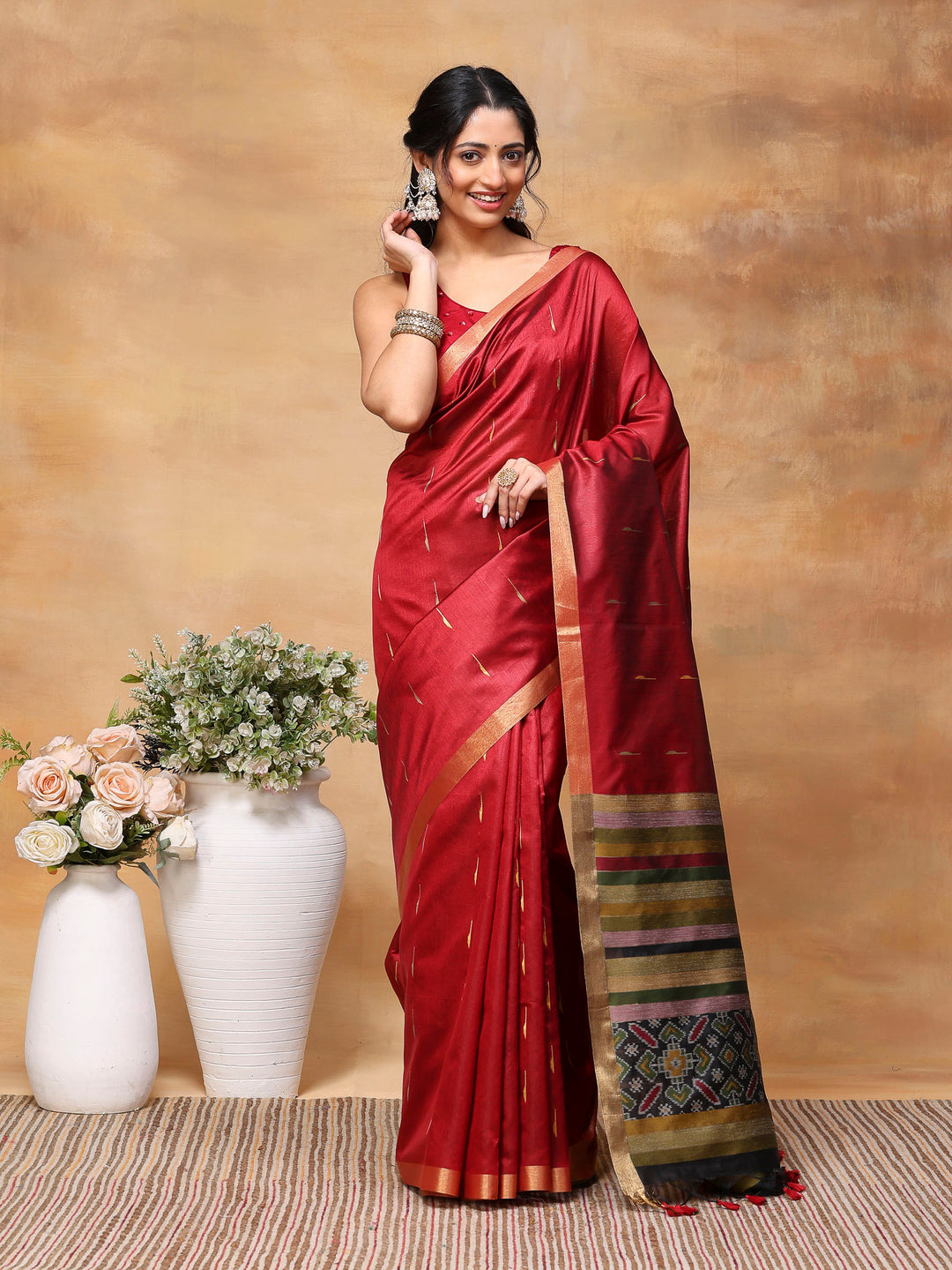 Woven Design Tussar Silk Saree
