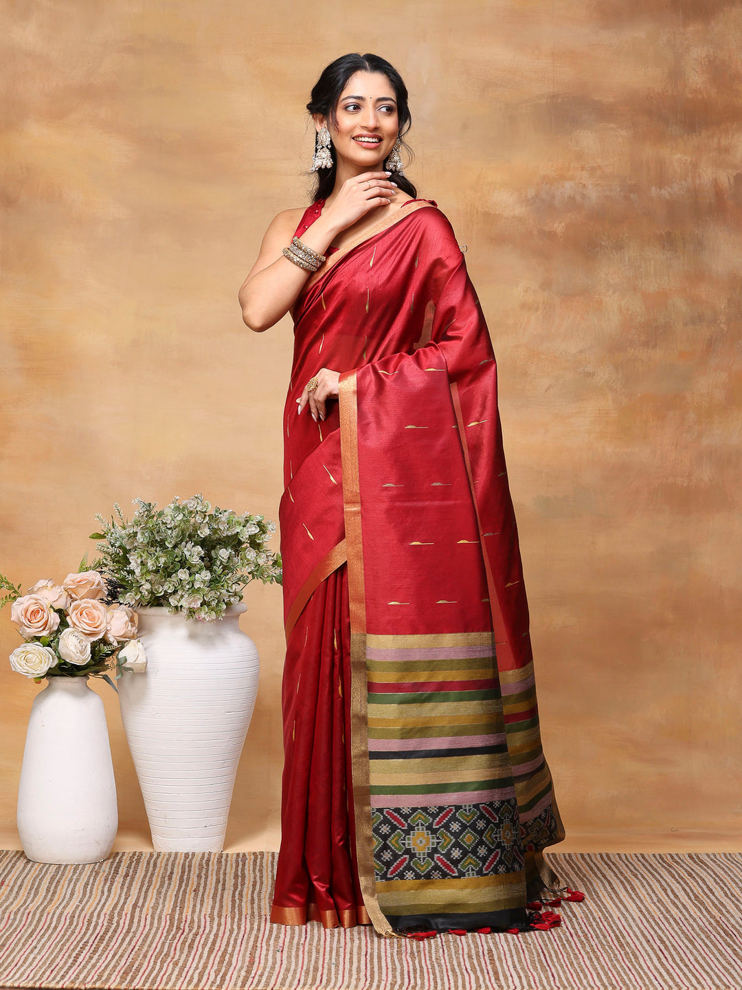 Woven Design Tussar Silk Saree