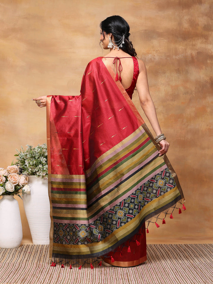 Woven Design Tussar Silk Saree
