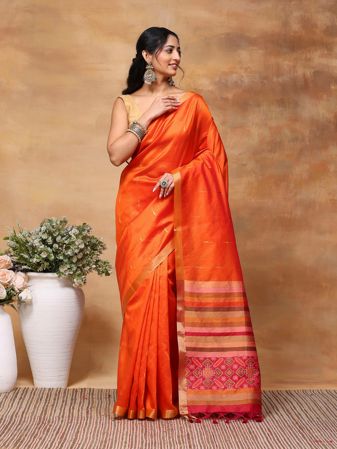Woven Design Tussar Silk Saree