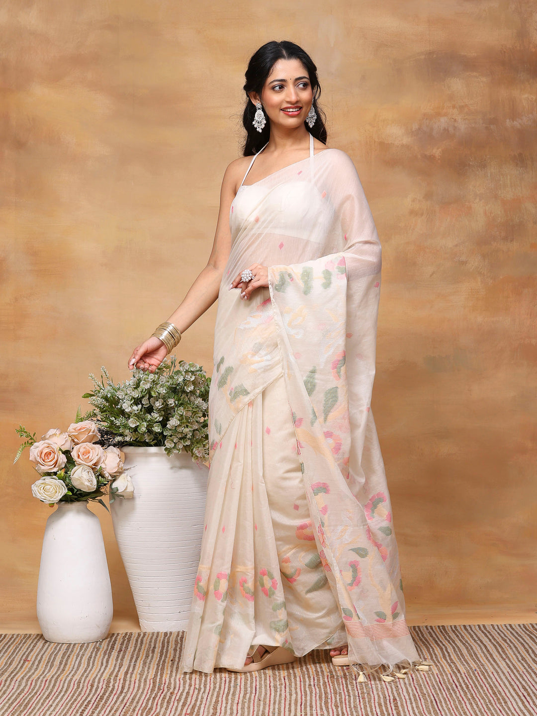 Woven Design Tussar Silk Saree