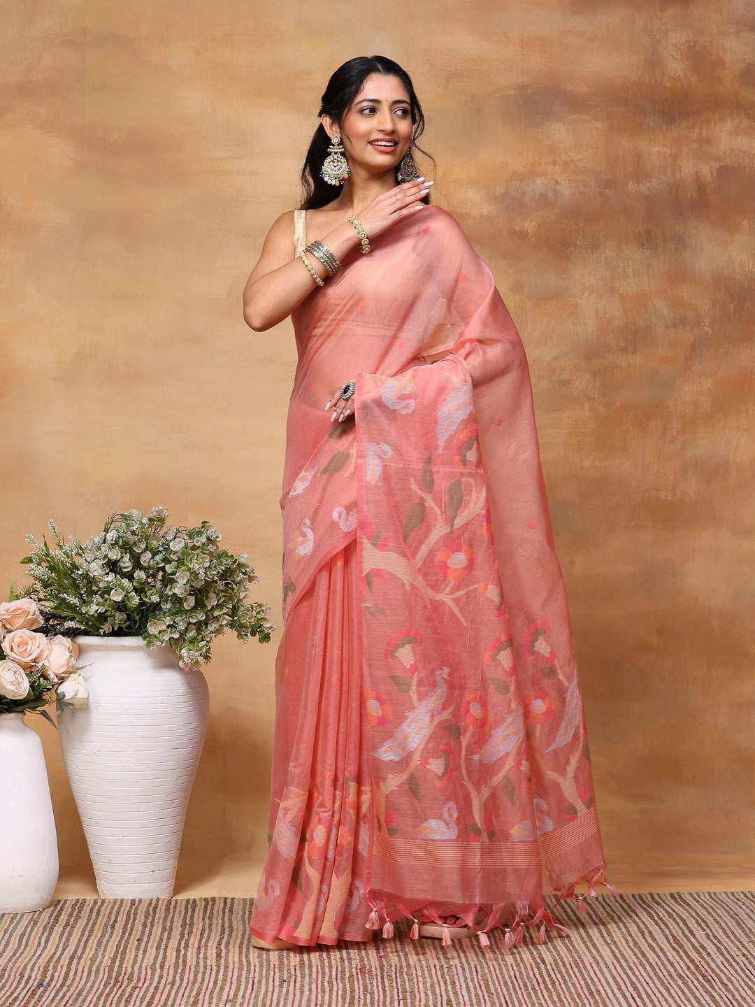 Woven Design Tussar Silk Saree